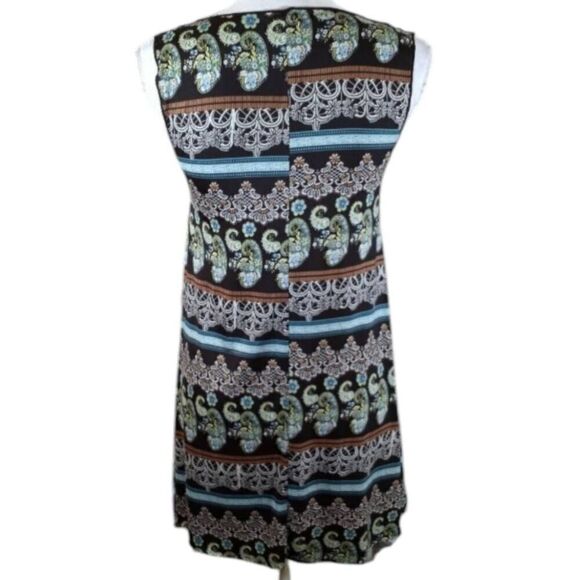 CASA LEE BLACK, BLUE, & GREEN TUNIC/DRESS SZ.S/M EUC. - Picture 2 of 3